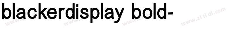 blackerdisplay bold字体转换